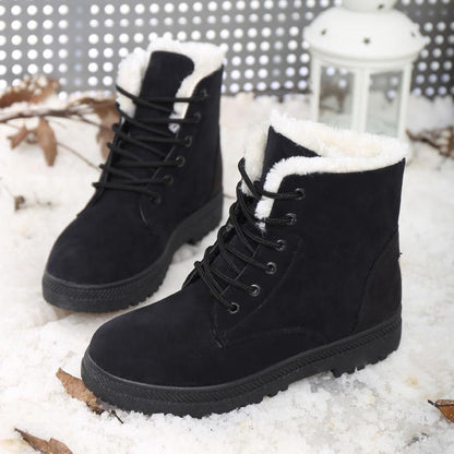 Warm Plush Winter Snow Boots: Ankle Boots for Women's Shoes