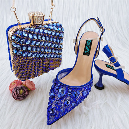 Ladies' Party Sandals And Diamond Bags