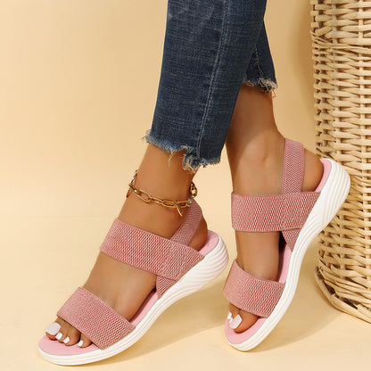 Double-strap Sandals Women Platform Beach Shoes