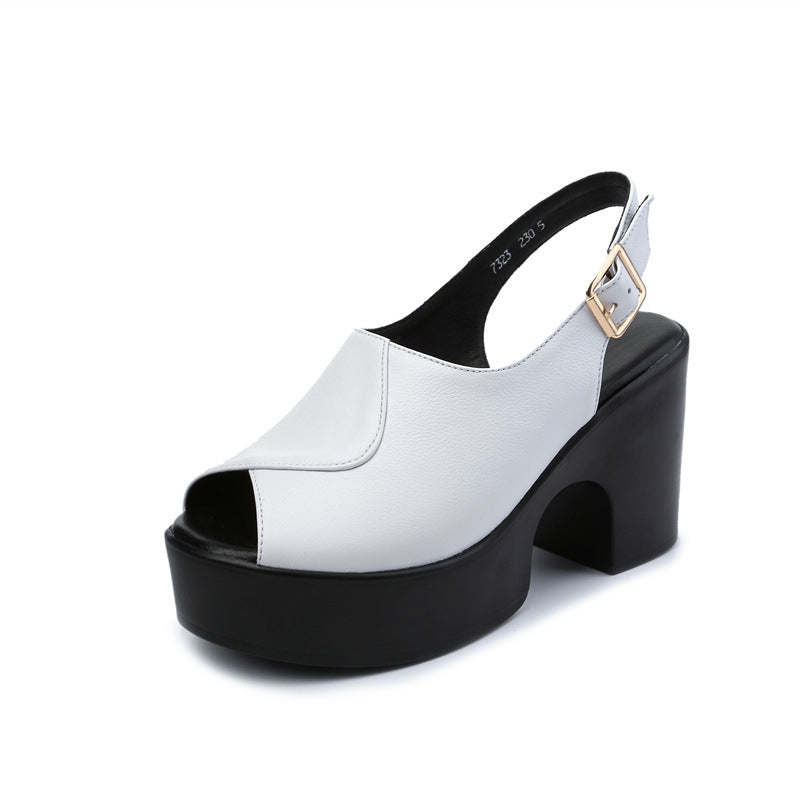 Women's Waterproof Platform Sandals with Stylish Fishmouth Design