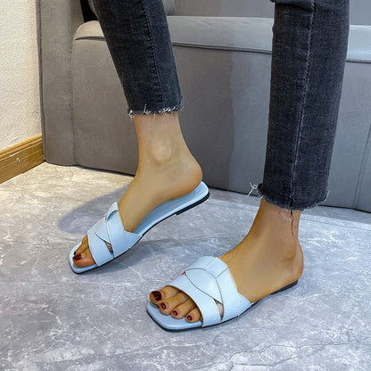 Women's New Solid Color Flat Casual Sandals