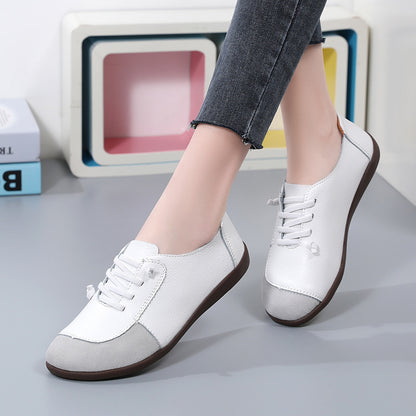 All Match Comfortable Retro Cowhide Soft Soled Women's Shoes