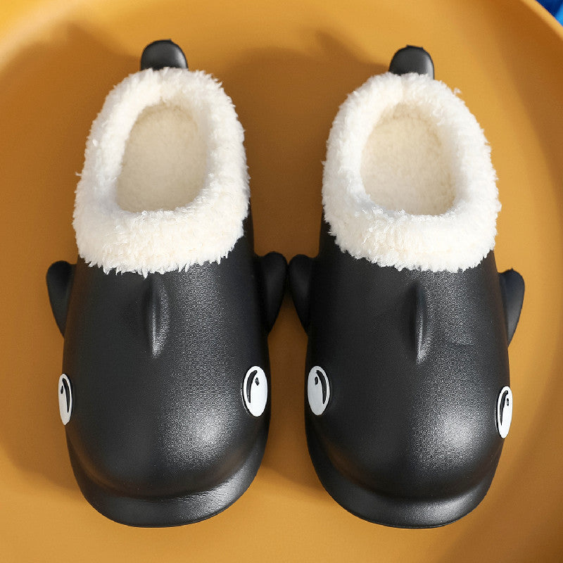 Cute Cartoon Shoes House Warm Fuzzy Slippers Women