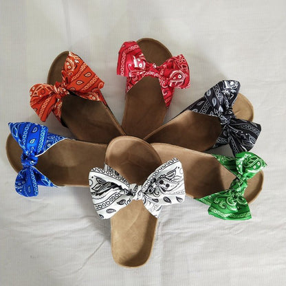 Women's Thick Bottom Bow Slippers