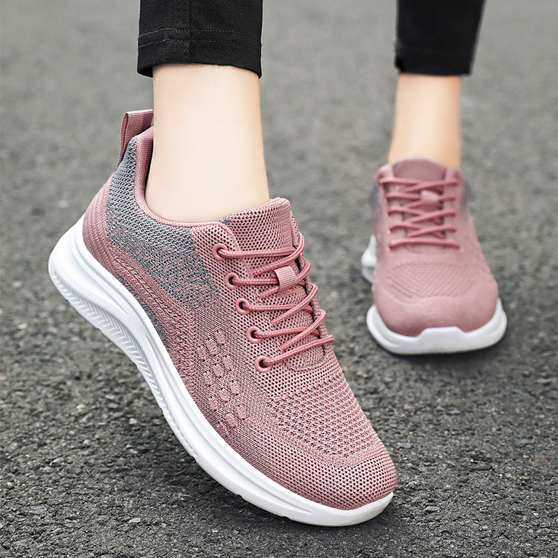 Lace-up Sneakers Women Light Breathable Flats Shoes