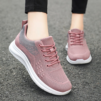 Lace-up Sneakers Women Light Breathable Flats Shoes