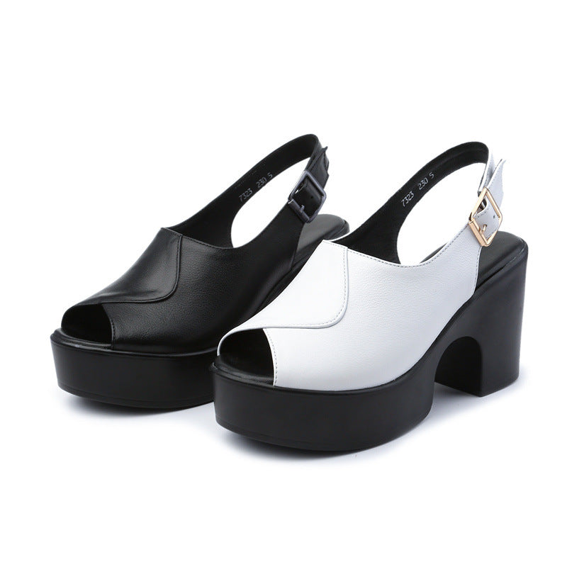 Women's Waterproof Platform Sandals with Stylish Fishmouth Design